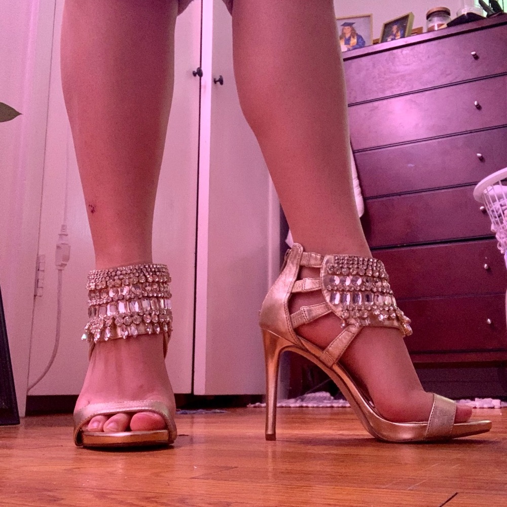 Gianni Bini rhinestone sandal heels